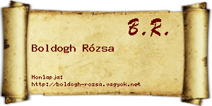 Boldogh Rózsa névjegykártya